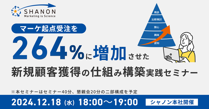 マーケ起点受注を264%に増加させた新規顧客獲得の仕組み構築実践セミナー